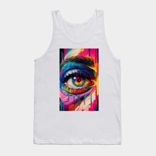 Colourful Eye art Tank Top